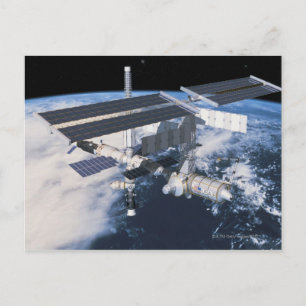 Raumstation im Orbit 9 Postkarte