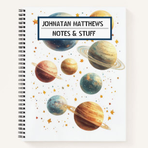 Raumthemen Planeten Notizbuch