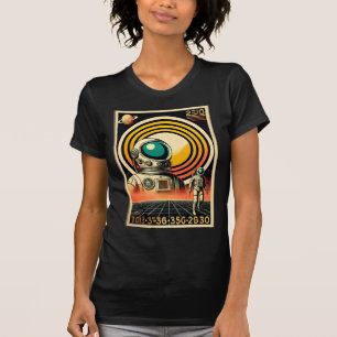 Raumzeitalter Mitte des Jahrhunderts Astronaut Lan T-Shirt