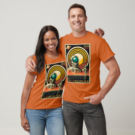 Raumzeitalter Mitte des Jahrhunderts Astronaut Lan T-Shirt
