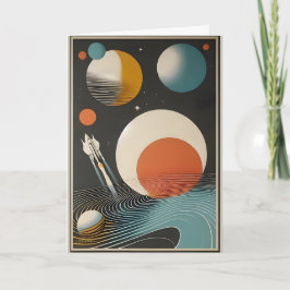 Raumzeitalter Mitte des Jahrhunderts Kunst Galaxie Karte