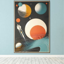 Raumzeitalter Mitte des Jahrhunderts Kunst Galaxie