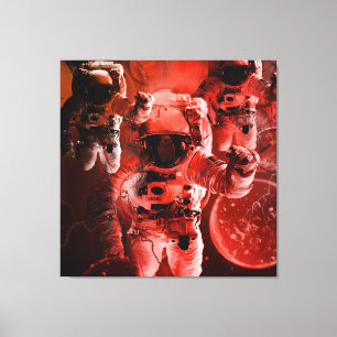 RAUMZEITALTER UND ZEITZONE ROTER PLANET LEINWANDDRUCK