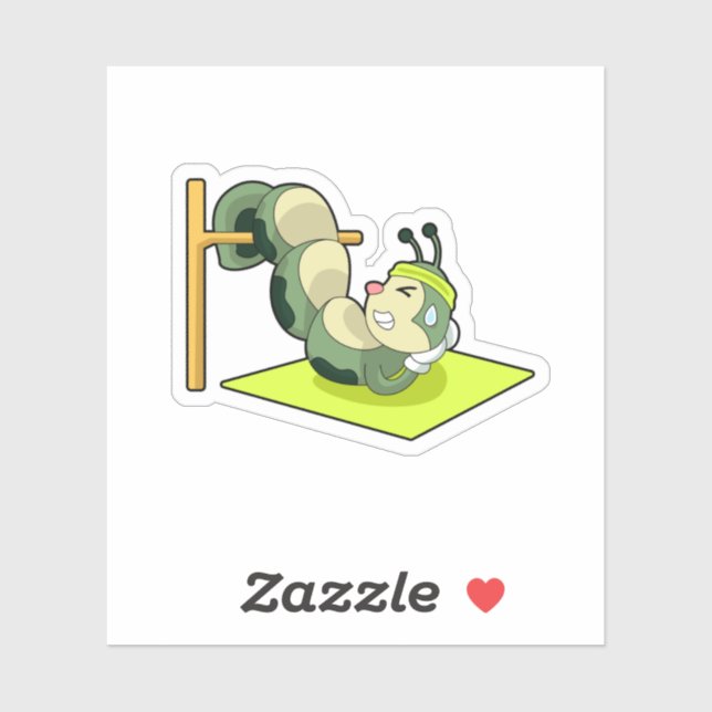 Raupe ABS Workout-Fitness Aufkleber (Blatt)