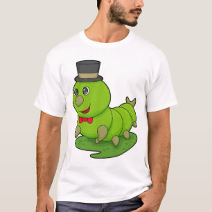 Raupe als Gentleman mit Zylinder T-Shirt