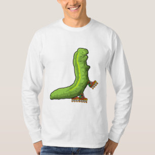 Raupe als Inline-Skater mit Inline-Skaten T-Shirt