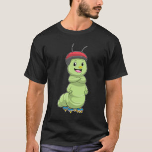Raupe als Inline-Skater mit Roller Skate.pn T-Shirt