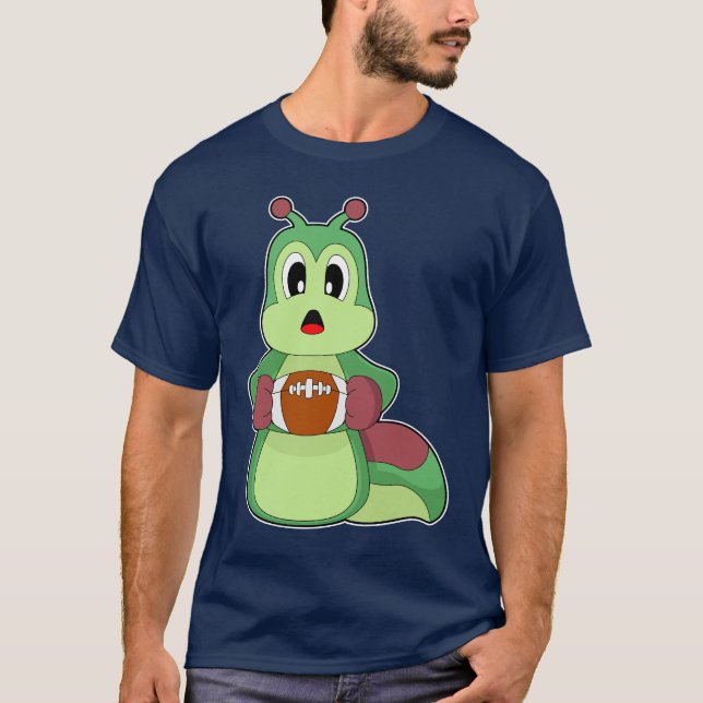 Raupe American Football T-Shirt (Vorderseite)