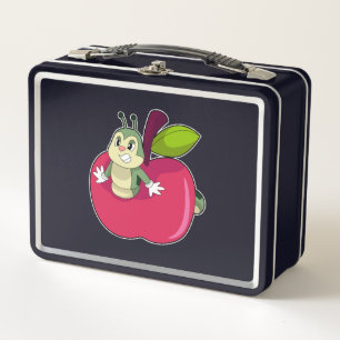 Raupe Apple Metall Brotdose