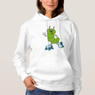 Raupe auf Inline-Skaten mit Roller-Skaten Hoodie