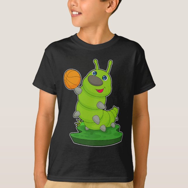 Raupe Basketball-Spieler Basketball T-Shirt (Vorderseite)
