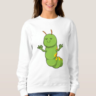 Raupe bei Yoga Mediation Sweatshirt