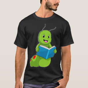 Raupe beim Lesen mit Buch T-Shirt