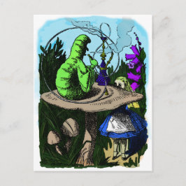 Raupe Colorisierte Alice im Wunderland Postkarte