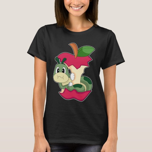 Raupe Eating Apple T-Shirt (Vorderseite)