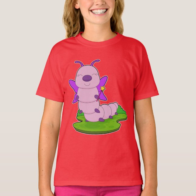 Raupe Fairy Magic Zwand T-Shirt (Vorderseite)