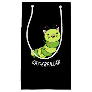 Raupe Funny Bug Pun Dark BG Kleine Geschenktüte