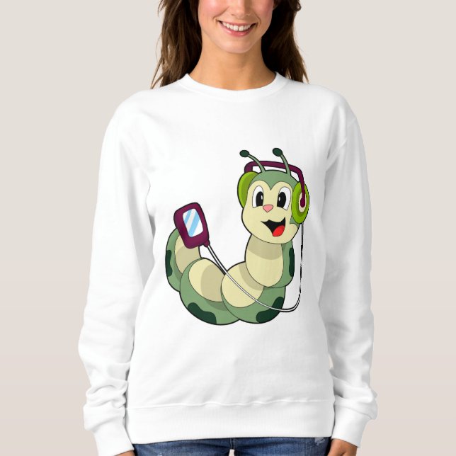 Raupe Headphone Music Sweatshirt (Vorderseite)