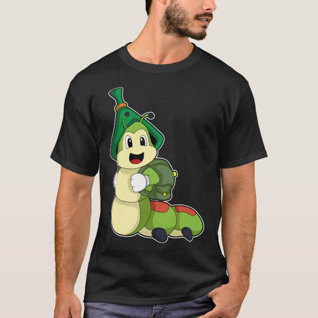 Raupe Hiker Backpack T-Shirt (Vorderseite)
