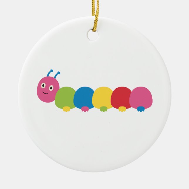 Raupe Keramik Ornament (Vorne)