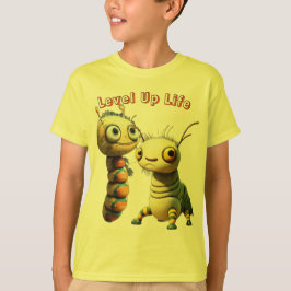 Raupe "Level Up Life" für den Whimsical Cartoon T-Shirt