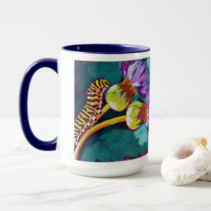 Raupe Malerei - Geschenk für Insektenliebhaber Tasse
