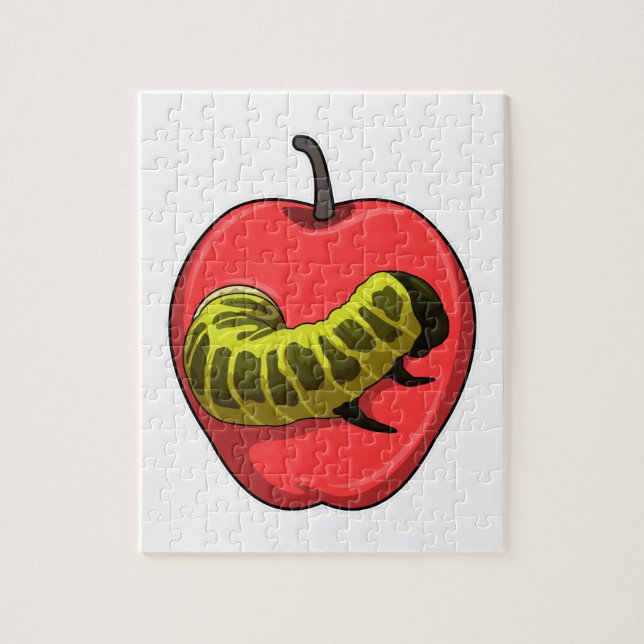 Raupe mit Apple (Vertikal)
