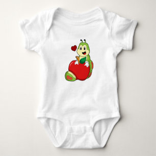 Raupe mit Apple Baby Strampler