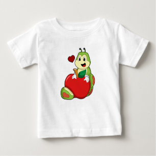 Raupe mit Apple Baby T-shirt