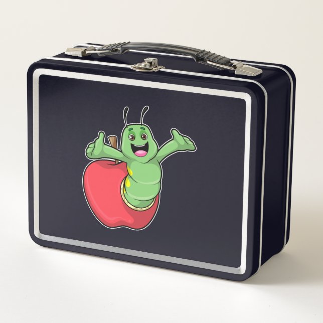 Raupe mit Apple Metall Brotdose (Vorderseite)