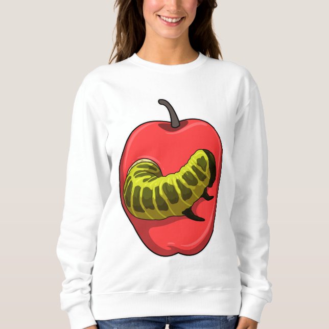 Raupe mit Apple Sweatshirt (Vorderseite)