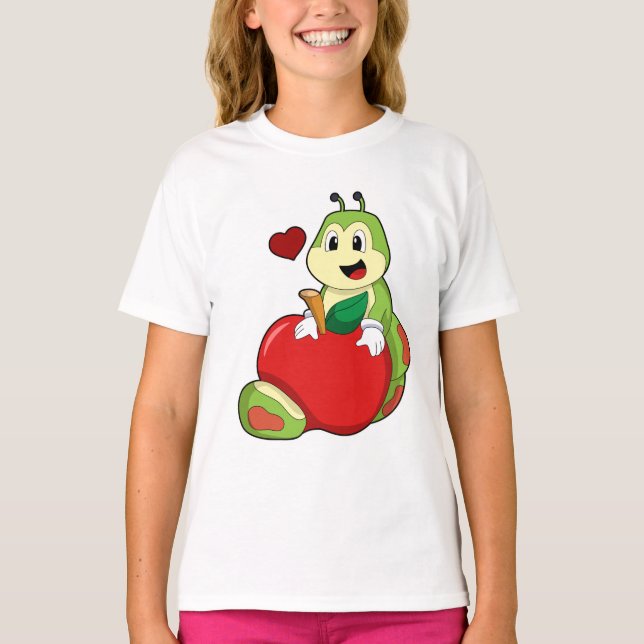 Raupe mit Apple T-Shirt (Vorderseite)