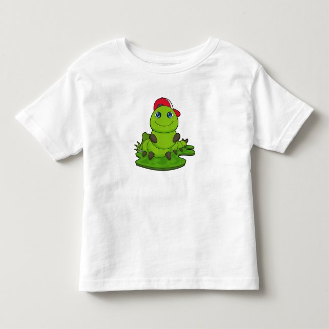Raupe mit Cap Kleinkind T-shirt (Vorderseite)