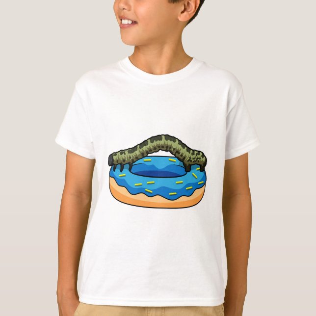 Raupe mit Donut T-Shirt (Vorderseite)