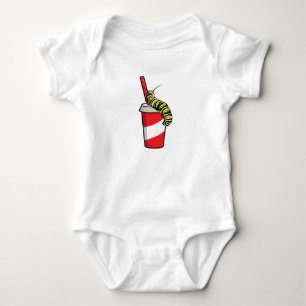 Raupe mit Drink Baby Strampler