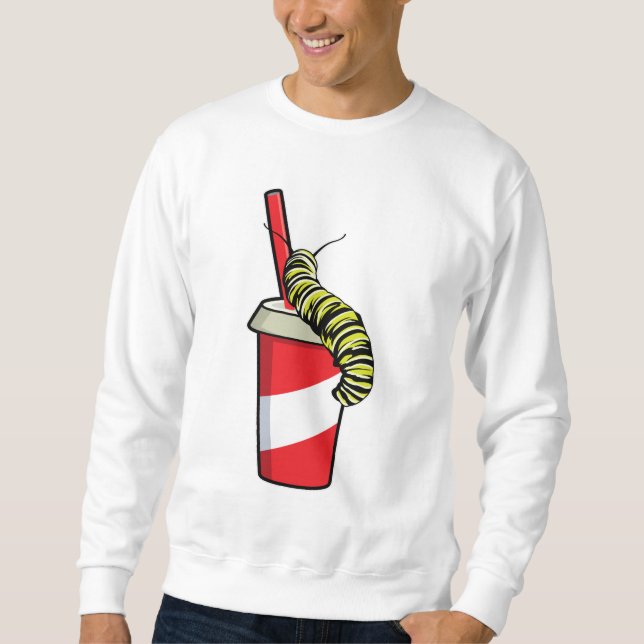 Raupe mit Drink Sweatshirt (Vorderseite)