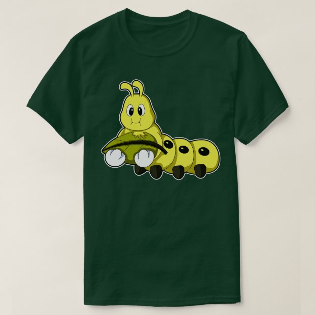 Raupe mit Leaf 7 T-Shirt (Design vorne)