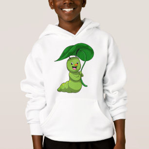 Raupe mit Leaf als Parasol Hoodie