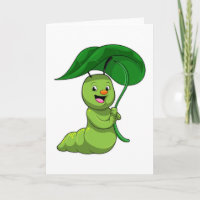 Raupe mit Leaf als Parasol