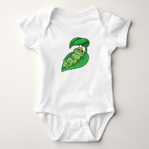 Raupe mit Leaf Baby Strampler
