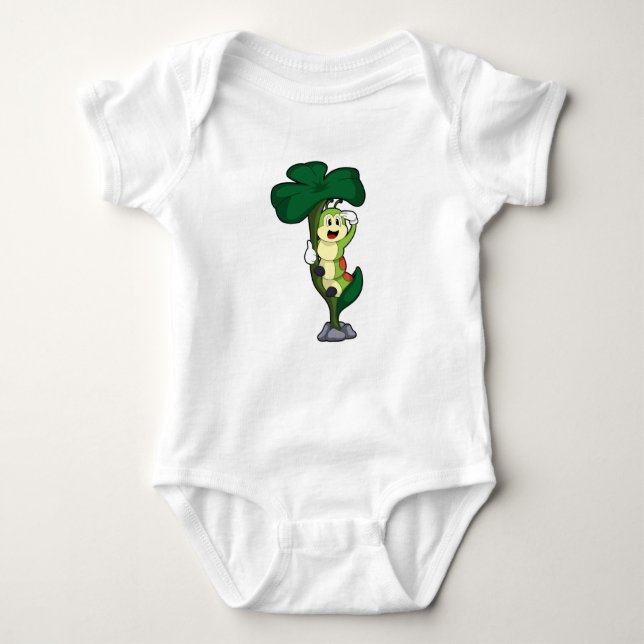 Raupe mit Leaf Baby Strampler (Vorderseite)