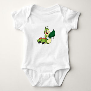 Raupe mit Leaf Baby Strampler