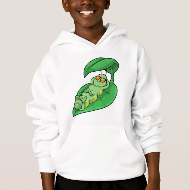 Raupe mit Leaf Hoodie (Vorderseite)