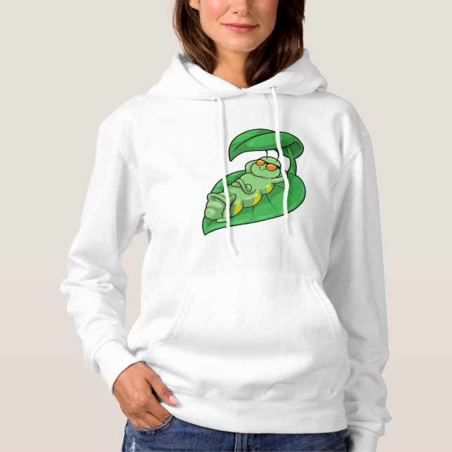 Raupe mit Leaf Hoodie (Vorderseite)