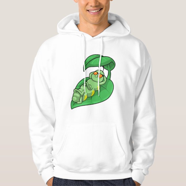 Raupe mit Leaf Hoodie (Vorderseite)