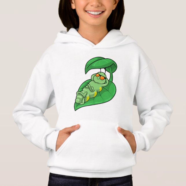 Raupe mit Leaf Hoodie (Vorderseite)