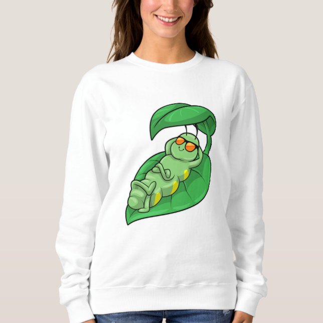 Raupe mit Leaf Sweatshirt (Vorderseite)
