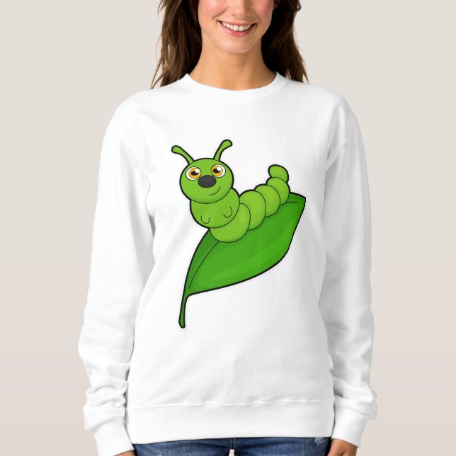 Raupe mit Leaf Sweatshirt (Vorderseite)