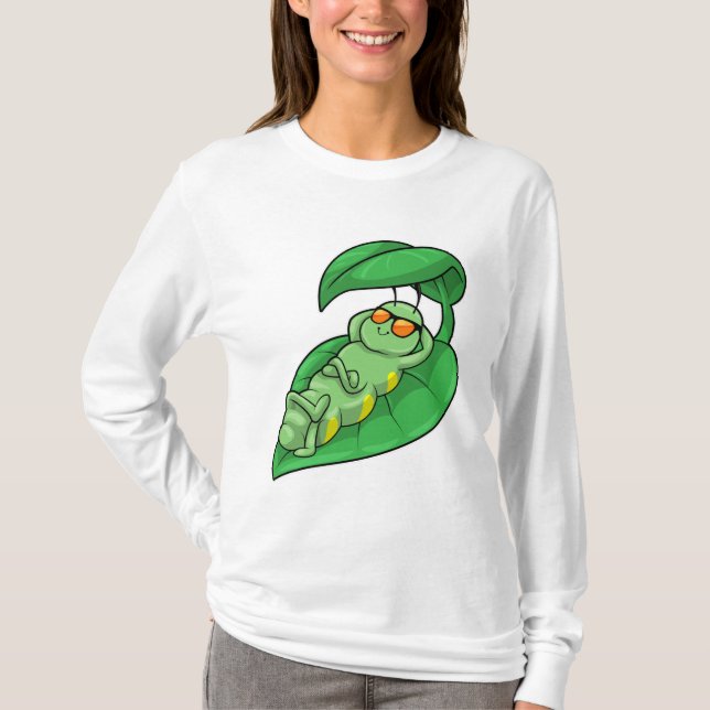 Raupe mit Leaf T-Shirt (Vorderseite)