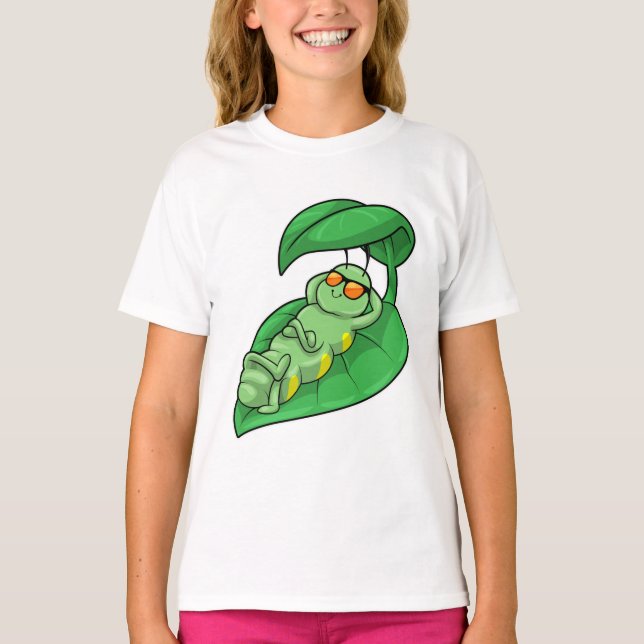 Raupe mit Leaf T-Shirt (Vorderseite)